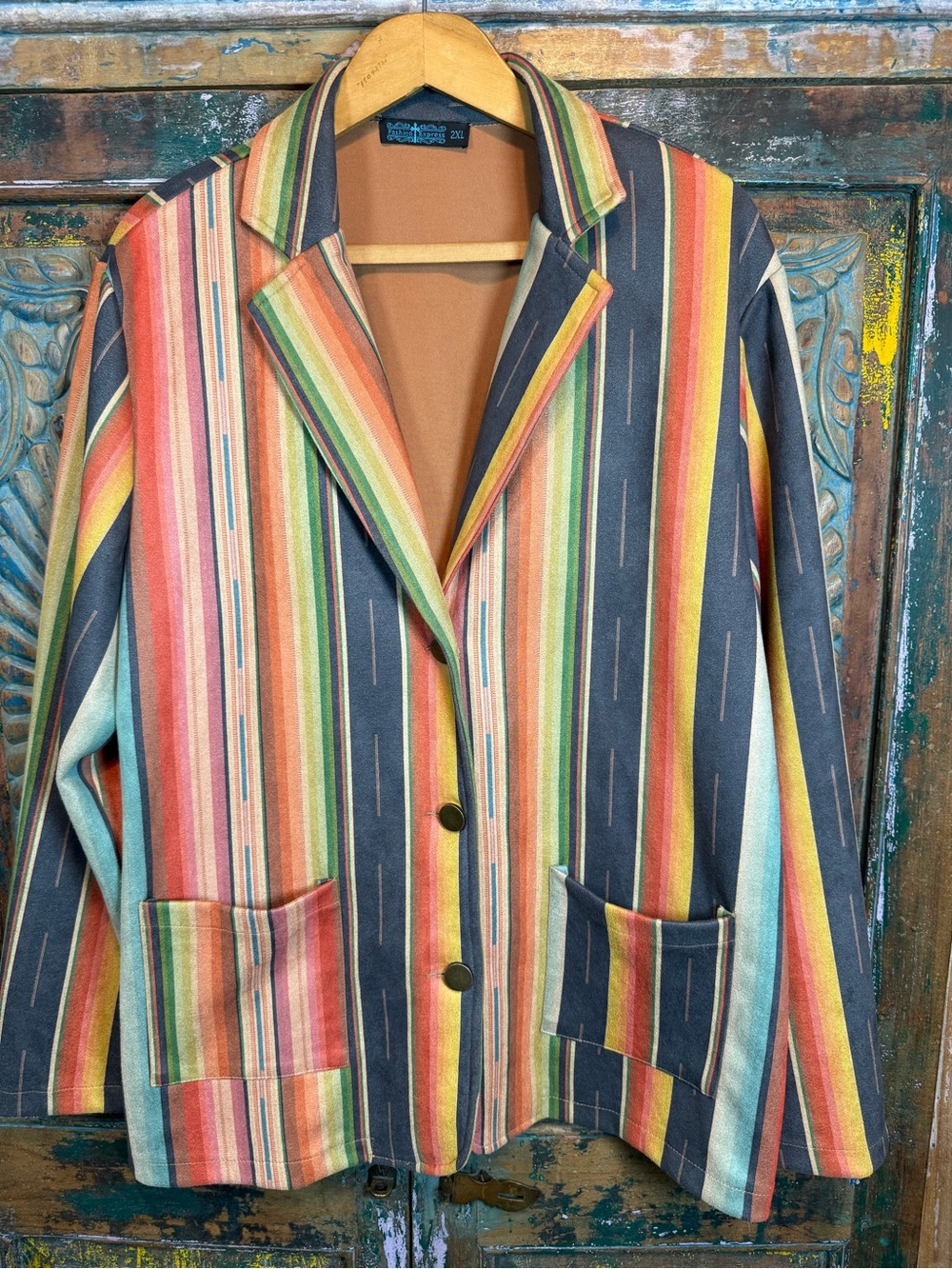 Blazer with Southwestern print